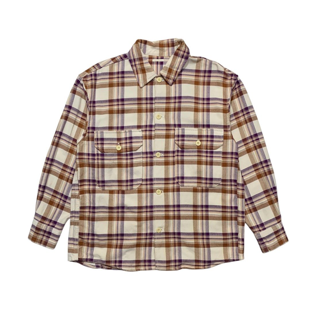 GU Japan Plaid CPO Jacket (Category: Coats, Jackets and Outerwear) located in Baguio. Submitted by thesecretshop_ph (Listing ID 1464045613, Image 1). Description: Size: Medium Lenght: 30” Width: 23” Issues: -.