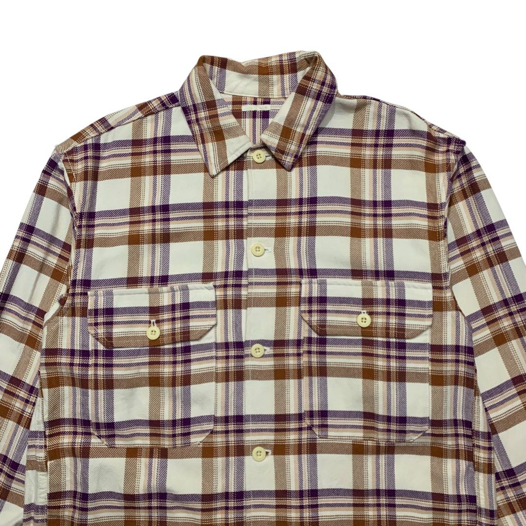 GU Japan Plaid CPO Jacket (Category: Coats, Jackets and Outerwear) located in Baguio. Submitted by thesecretshop_ph (Listing ID 1464045613, Image 3). Description: Size: Medium Lenght: 30” Width: 23” Issues: -.