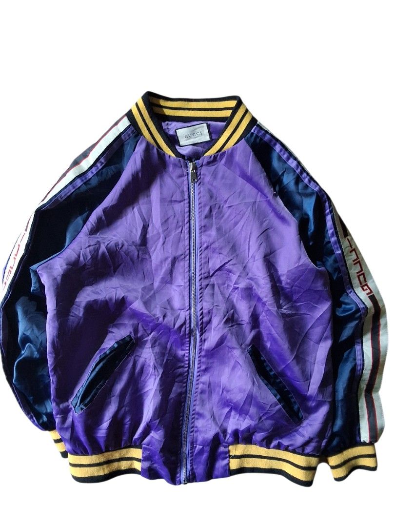 Gucci Bomber Jacket (Category: Coats, Jackets and Outerwear) located in La Trinidad. Submitted by lotionito2601 (Listing ID 1463999504, Image 1). Description: Gucci off size m 9 color rate issue bulsa butas , and may tastas na thread.