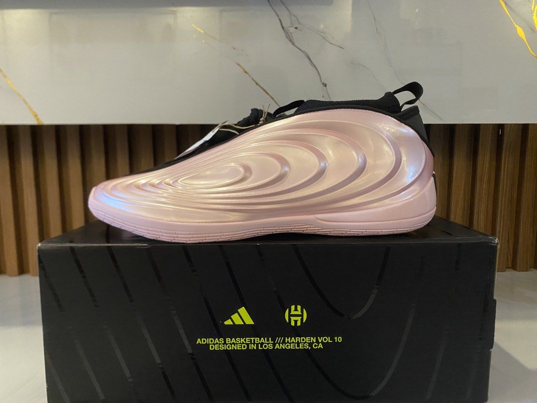 Harden Vol. 10 ‘Pink Lemonade’ (Category: Sneakers) located in Quezon City. Submitted by footspotwithpatrick (Listing ID 1462947418, Image 1). Description: Size 10.5 brand new with box and tags 📍Novaliches, QC ✈️Shipping nationwide fb: Patrick Langcaon We sell original pairs only, NO TO FAKES‼️ .