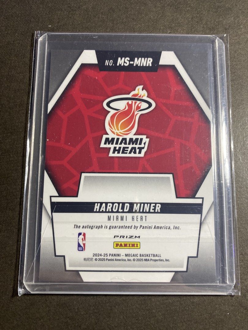 Harold Miner Panini Mosaic Scripts (Category: Raw Singles) located in Batangas. Submitted by hobbysyo (Listing ID 1464083252, Image 2). Description: Mop Gcash or Bpi Addl sf .