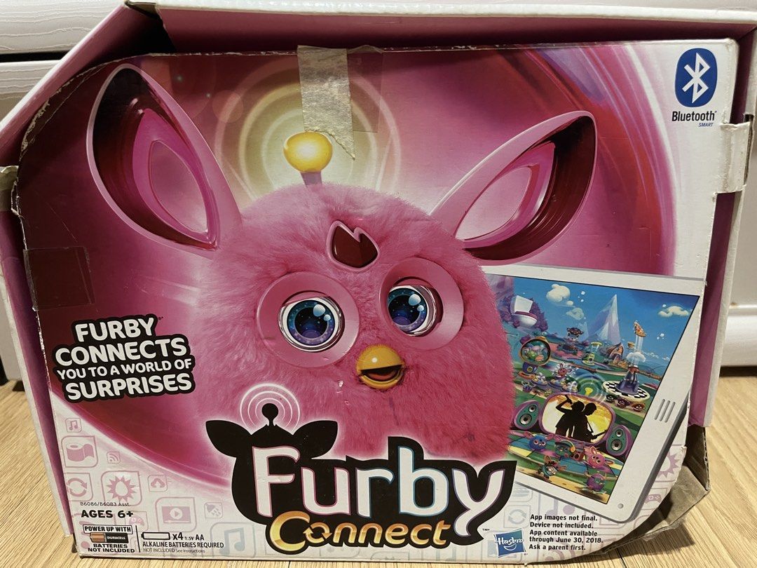 Hasbro Furby Connect Pink Interactive Toy (Category: Interactive Toys) located in Malabon City. Submitted by charlize.ph (Listing ID 1463945297, Image 1). Description: - Pink Furby Connect toy - Connects to the Furby Connect World app - Hatches Furbings, poops surprises, and eats - Watches videos with you - Receives updates - Learns phrases and songs - Requires 4 AA batteries (not included) - Recommended for ages 6+.
