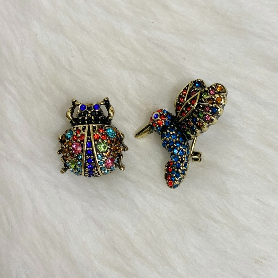 Heidi Daus K9 Multicolor Crystals Ladybug Hummingbird Earrings (Category: Earrings) located in Cebu City. Submitted by posh_avenue888 (Listing ID 1464089953, Image 3). Description: In very good condition. From Japan. 1.60 inches. 100% authentic!!!.