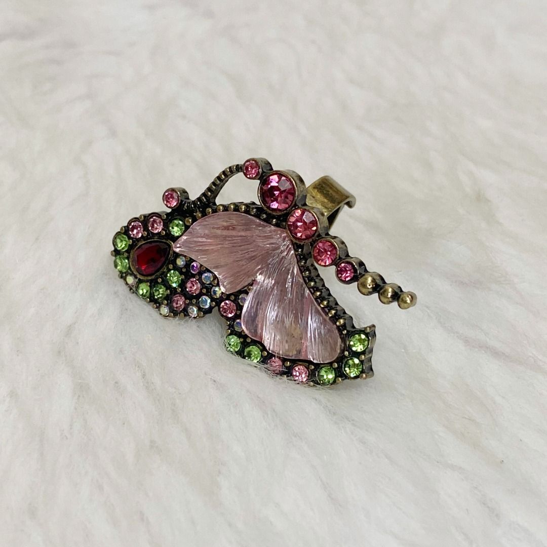 Heidi Daus Pink Translucent Wings Rhinestones Butterfly Ring (Category: Rings) located in Cebu City. Submitted by posh_avenue888 (Listing ID 1464091335, Image 3). Description: In very good condition. From Japan. Size 6. 100% authentic!!!.