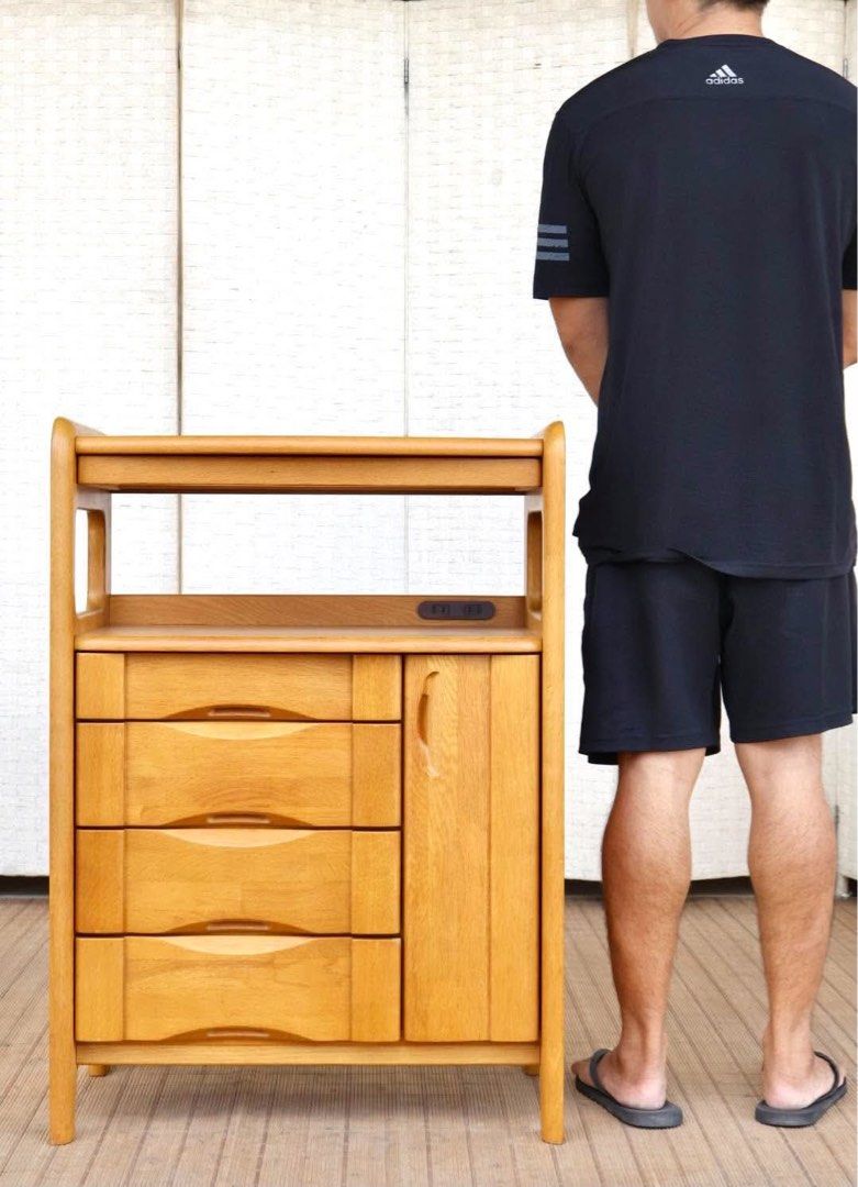 “Hiroshima Furniture” HEAVY SOLID WOOD CONSOLE CABINET (Category: Shelves, Cabinets & Racks) located in Manila. Submitted by jerichocal17856 (Listing ID 1464074172, Image 2). Description: JAPAN SURPLUS FURNITURE “MA Co.Ltd” “Hiroshima Furniture” HEAVY SOLID WOOD CONSOLE CABINET Size 24.5L x 13W x 33.5H in inches (AS-IS ITEM) *Minimal Scratch Only IN GOOD CONDITION.