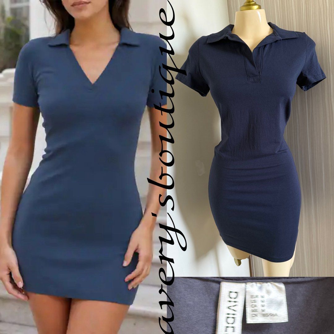 H&M blue polo mini fitted dress - MEDIUM (Category: Dresses) located in Quezon City. Submitted by averysboutiqueonfb (Listing ID 1463985939, Image 1). Description: ‼️PRICE IS NOT NEGOTIABLE‼️ 📍Location: Munoz,Quezon city. 🧾MOP: Gcash/BDO/Maya/Maribank 🚚MOD: J&T/Lalamove ❌No rush shipping ❌Measurements not available for certain items .