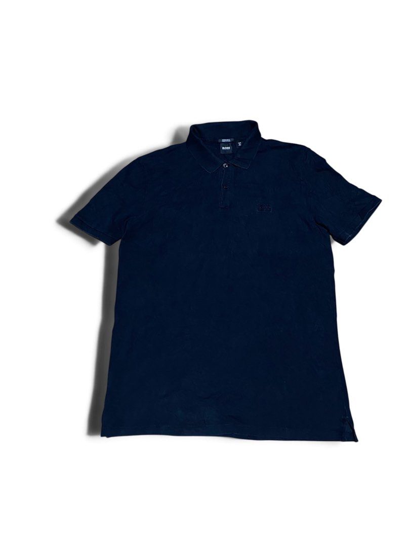 Hugo Boss polo shirt side logo (Category: Tshirts & Polo Shirts ) located in Las Pinas. Submitted by y2k_archievefinds (Listing ID 1463988681, Image 1). Description: AUTHENTIC 10/10 Color rate Like new condition No flaws WIDTH- 20 LENGTH- 28 DM📲📲📲📲.