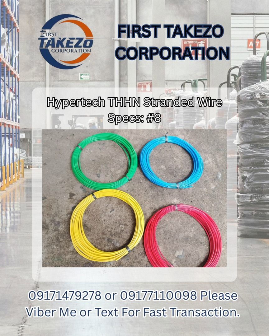 Hypertech THHN Stranded Wire Specs: #8 (Category: Home Improvement Tools & Accessories) located in Manila. Submitted by 09171479278_elsie. (Listing ID 1463960220, Image 1). Description: Hypertech THHN Stranded Wire Specs: #8 .