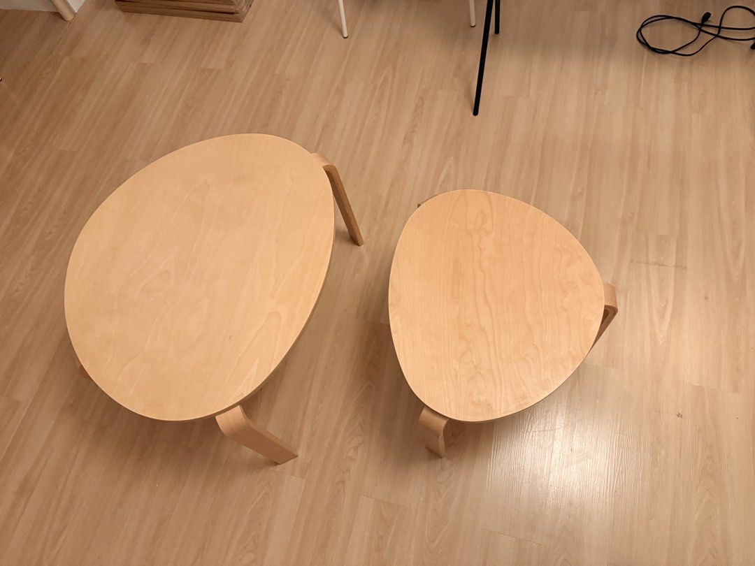 IKEA SVALSTA Wooden Nesting Coffee Tables - Round (Category: Tables & Sets) located in Manila. Submitted by kurtt_dy (Listing ID 1464113838, Image 3). Description: IKEA SVALSTA Nesting Tables – Birch Veneer ₱5,500 negotiable Used for 1 year and 3 months Very good condition, well maintained No major stains, scratches, or damage Original IKEA item Set of 2 nesting tables RFS: decluttering / redesigning space- Set of 2 round nesting coffee tables - 