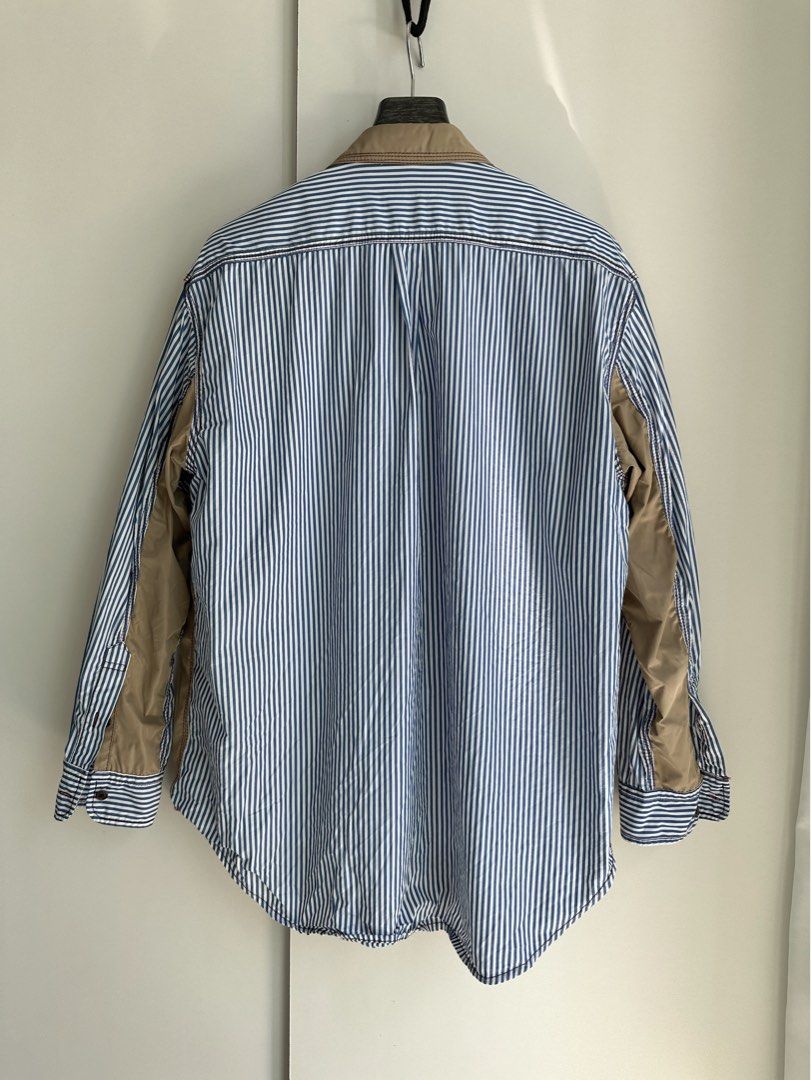 Initial （ patchwork Shacket ） （分類：T-shirt、恤衫、有領衫）位於 Hong Kong。 由 biondi917 提交（商品編號 1463969702，圖片 2）。簡介： Authentic, chest 60cm , length 72cm , patchwork It can be worn as a shirt or a jacket.。