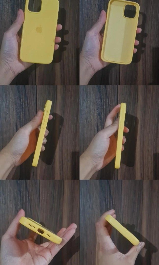 iPhone 12 pro apple yellow silicon phone case (Category: Cases & Sleeves) located in Caloocan City. Submitted by shop.jeo (Listing ID 1464115636, Image 1). Description: 📩 send dm if interested!.