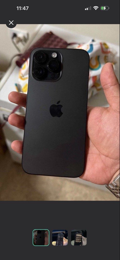 iPhone 14 Promax (Category: iPhone 14 Series) located in Las Pinas. Submitted by keengem.d05a4f (Listing ID 1463962278, Image 1). Description: iPhone 14 Pro Max 256GB Still in pristine condition, Like New, No Dents, very smooth. 97% Battery Life Unit and Fast Charger only Please check the details sa photos. .