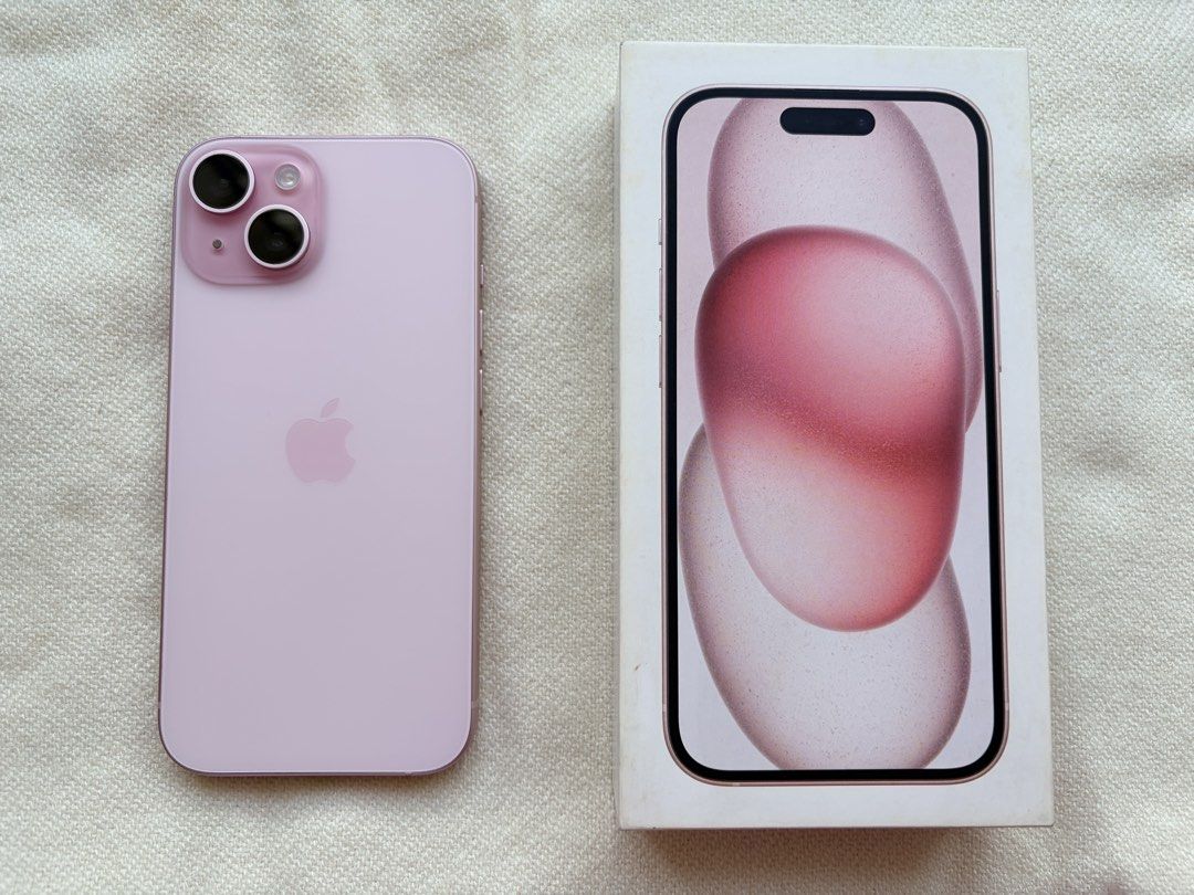 Iphone 15 256 GB Pink (Category: iPhone 15 Series) located in Valenzuela. Submitted by smaespno (Listing ID 1463961528, Image 2). Description: Iphone 15 256GB Pink - No dents, scratches, or physical flaws - Camera, speakers, screen: 100% working - No sim restrictions - Batt health: 76% - First used May 2024 - All parts original, No history of repair Inclusions - Original box - Used original charging cord - Sim ejector Rfs: Upgrading Located at Li