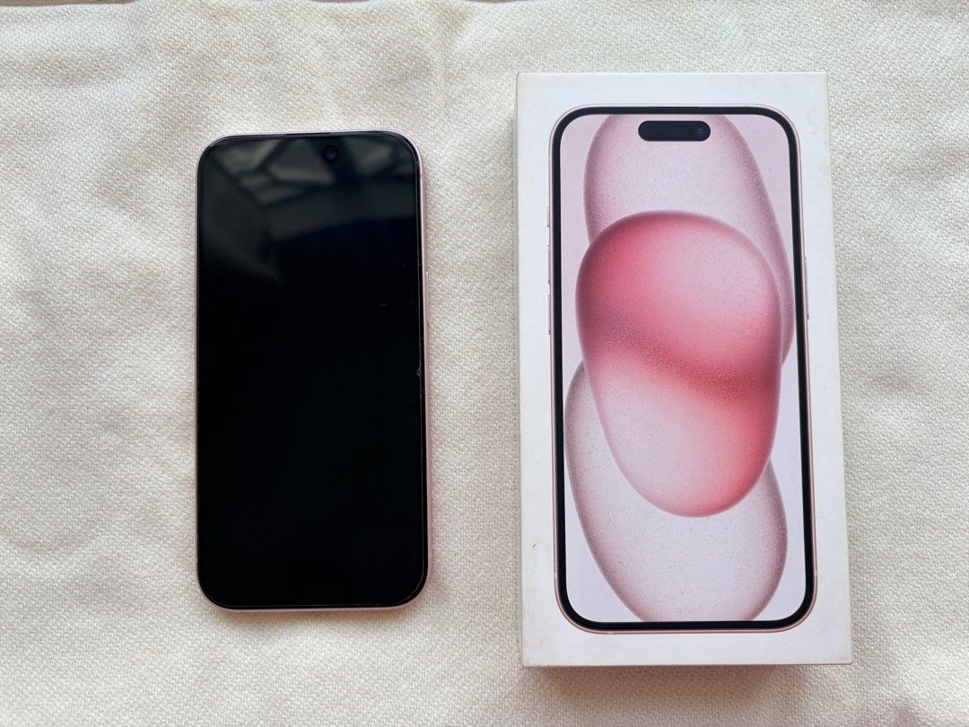 Iphone 15 256 GB Pink (Category: iPhone 15 Series) located in Valenzuela. Submitted by smaespno (Listing ID 1463961528, Image 1). Description: Iphone 15 256GB Pink - No dents, scratches, or physical flaws - Camera, speakers, screen: 100% working - No sim restrictions - Batt health: 76% - First used May 2024 - All parts original, No history of repair Inclusions - Original box - Used original charging cord - Sim ejector Rfs: Upgrading Located at Li