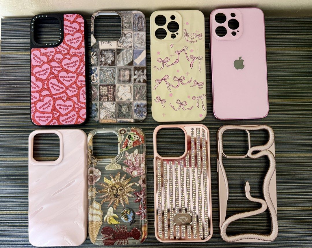 iPhone 15 Pro Max Cases (Category: iPhone 15 Series) located in Quezon City. Submitted by sevenpiecesmnl (Listing ID 1464081272, Image 2). Description: iPhone 15 pro max cases for SALE! 1,500 TAKE ALL FREE SHIPPING If individual, price is 100 EACH minimum of 5 PCS - some are almost brand new - can send more photos/videos! PM ME.