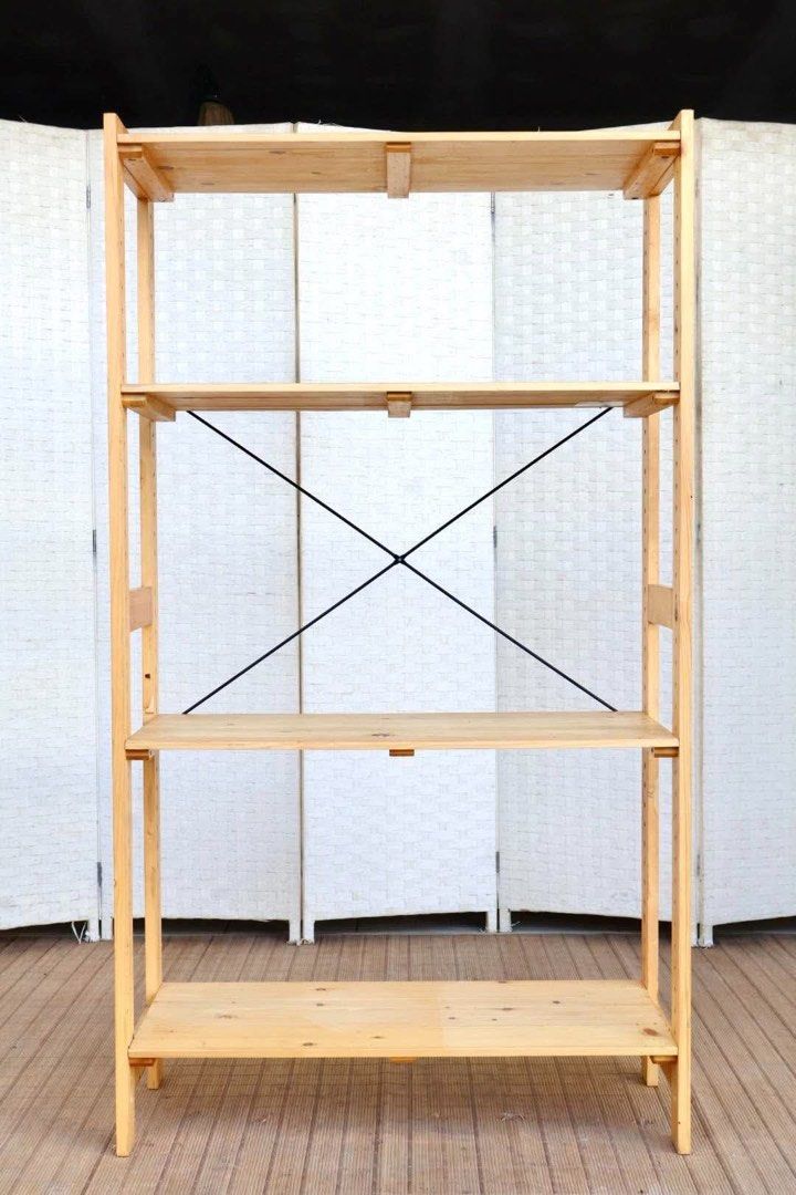 “Iris Oyama co.ltd” MODERN DESIGN WOODEN SHELF (Category: Shelves, Cabinets & Racks) located in Manila. Submitted by jerichocal17856 (Listing ID 1464073378, Image 1). Description: JAPAN SURPLUS FURNITURE “Iris Oyama Co.Ltd” MODERN DESIGN WOODEN SHELF Size 33L x 13W x 59H in inches (AS-IS ITEM) *Minimal Scratch Only IN GOOD CONDITION.