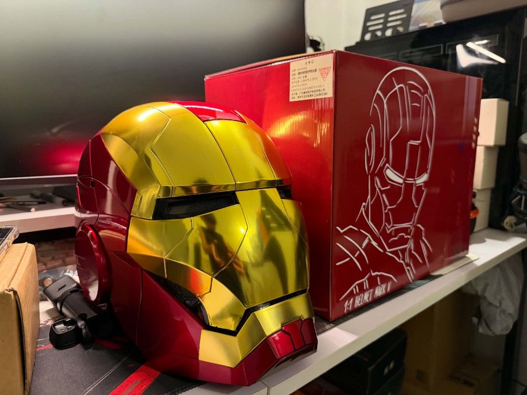 Iron Man Mark V 1:1 Helmet Replica (Category: Western Merchandise) located in Santa Cruz. Submitted by jamezxcqwer (Listing ID 1463978638, Image 2). Description: for sale brand new, tinest lang.
