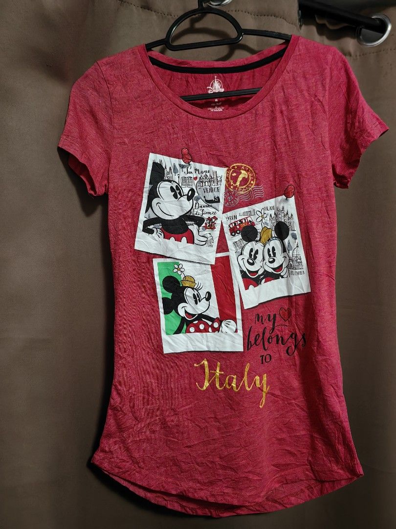 Italy Mickey Mouse (Category: Shirts) located in Malolos. Submitted by aemcloset (Listing ID 1464081439, Image 1). Description: Width 15 Length 27 Up to 34 bust Cotton stretch.