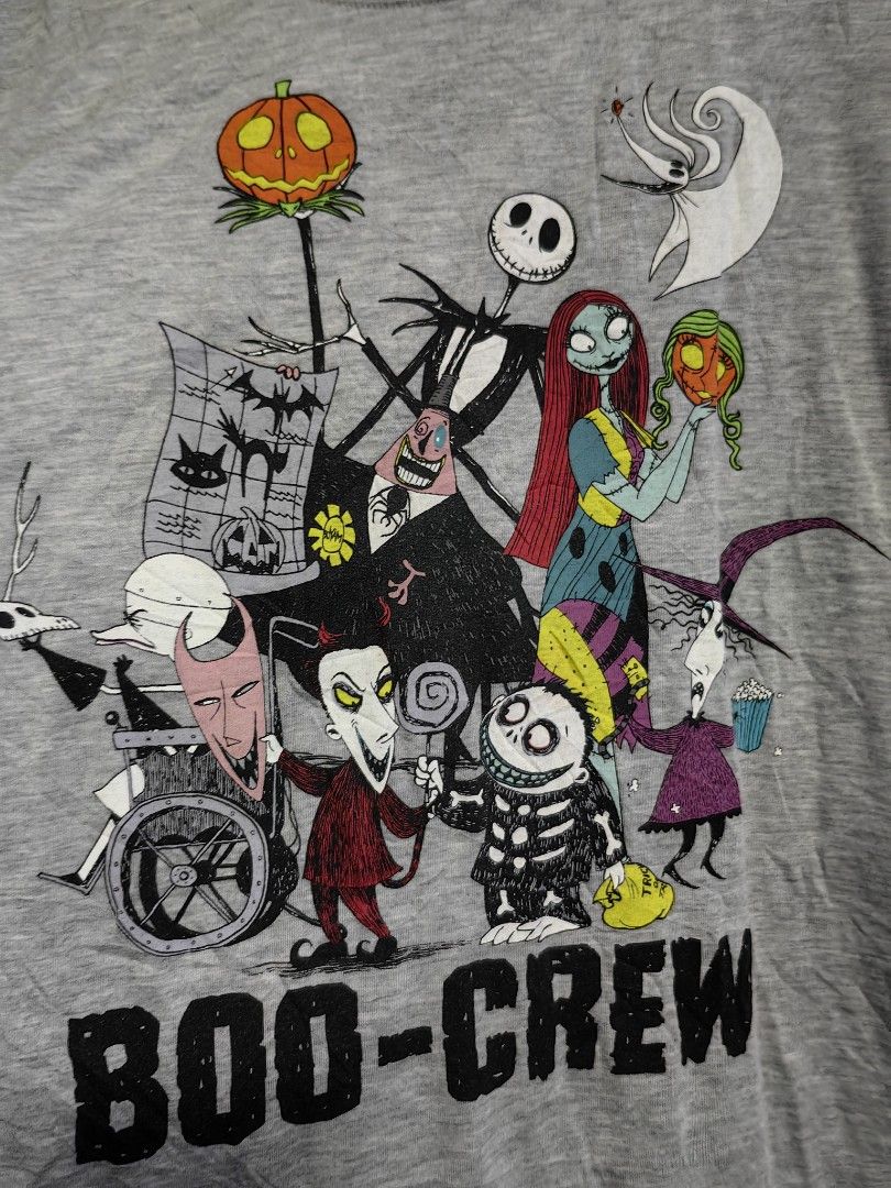 Jack Skellington Gray Shirt (Category: Shirts) located in Malolos. Submitted by aemcloset (Listing ID 1464085584, Image 2). Description: Width 21 Length 27 Cotton stretch.