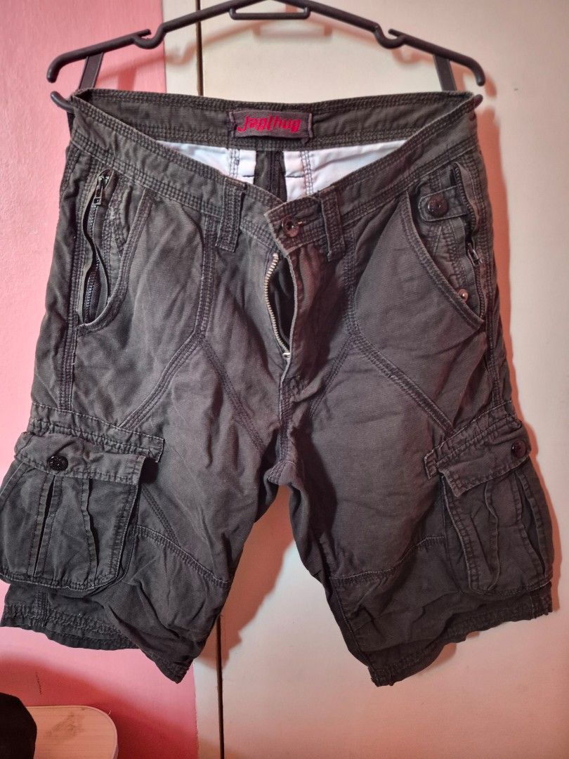 JAG Cargo Shorts (Category: Shorts) located in Bulacan. Submitted by mrk_mdl (Listing ID 1463959193, Image 1). Description: - Brand: JAG - Color: black - Type: Cargo Shorts - Material: 100% Cotton - Features: Multiple pockets, some with zippers - Closure: Button and zip fly - Size: 27 - Ideal for: Casual wear.
