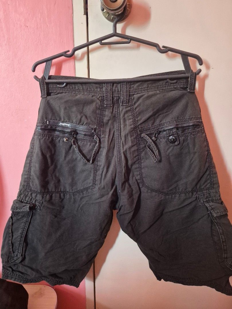 JAG Cargo Shorts (Category: Shorts) located in Bulacan. Submitted by mrk_mdl (Listing ID 1463959193, Image 2). Description: - Brand: JAG - Color: black - Type: Cargo Shorts - Material: 100% Cotton - Features: Multiple pockets, some with zippers - Closure: Button and zip fly - Size: 27 - Ideal for: Casual wear.