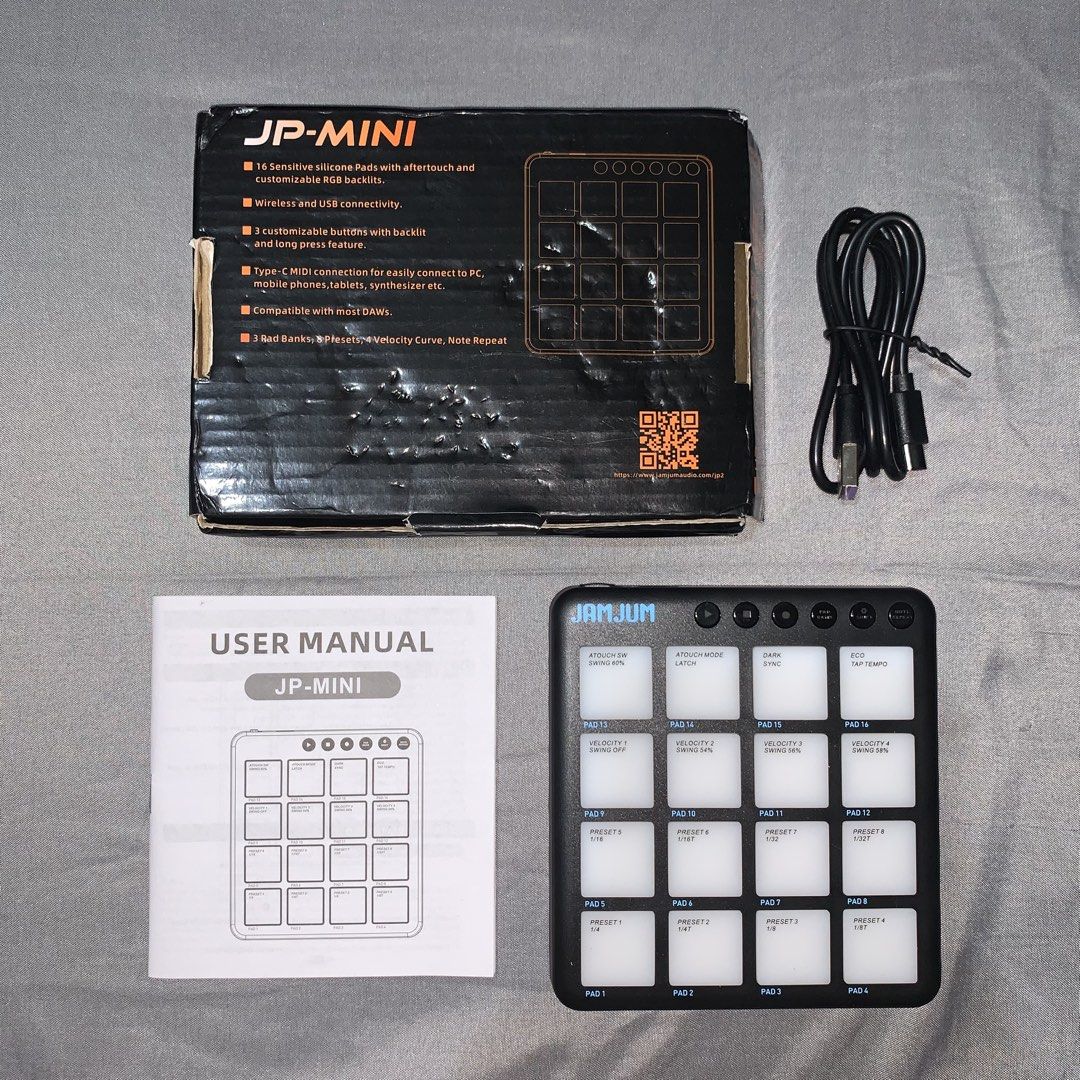 JAMJUM JP-MINI Wireless MIDI Pad Controller (Category: Musical Instruments) located in General Trias. Submitted by thegearstashofc (Listing ID 1464072292, Image 1). Description: .