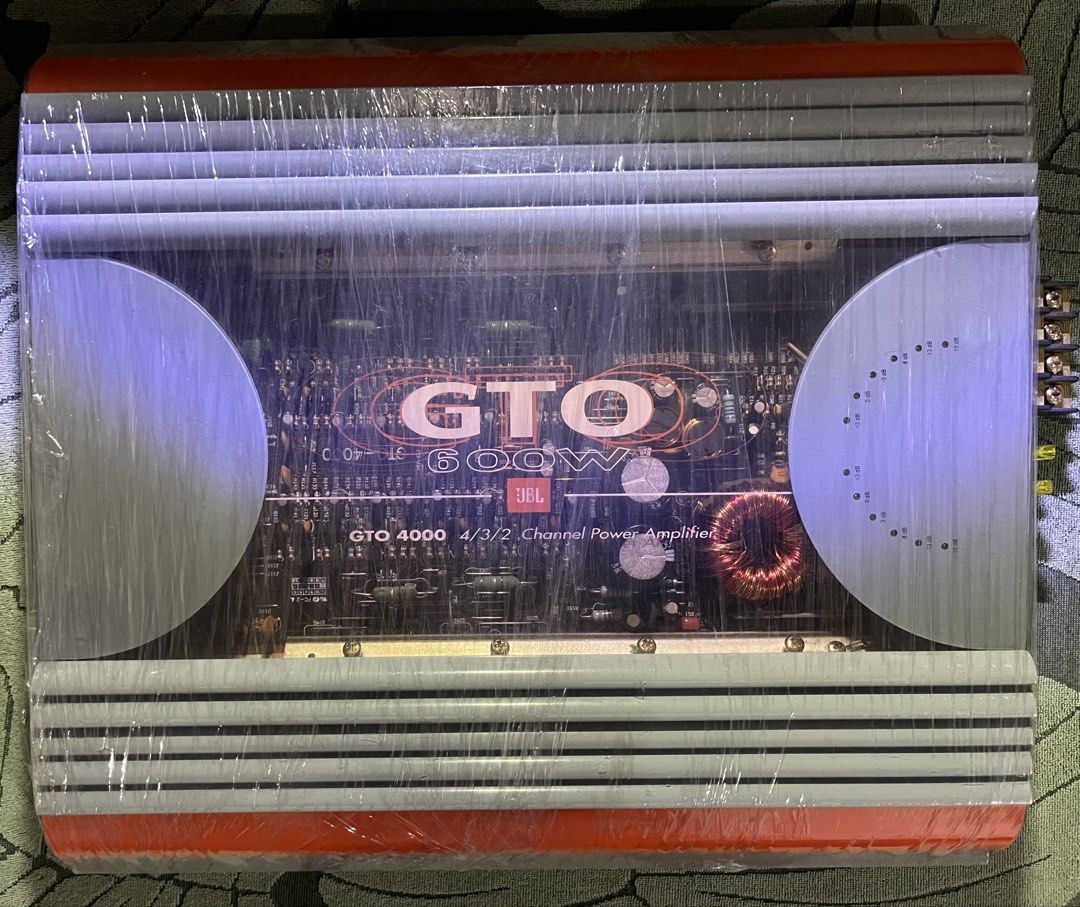 JBL GTO4000 600W (Category: Soundbars, Speakers & Amplifiers) located in Quezon City. Submitted by youneedretailtherapy (Listing ID 1464102905, Image 3). Description: JBL amplifier GTO4000 600W 4/3/2 channel operational modes 4 × 50W RMS @ 4Ω Tri-mode/bridged output 2 × 50w + 150w RMS for subwoofer ( or MAX 2 × 100w + 300w for subwoofer) 600W total peak Good as new No repair (warranty seal intact) No hidden issues 600w I have video working before