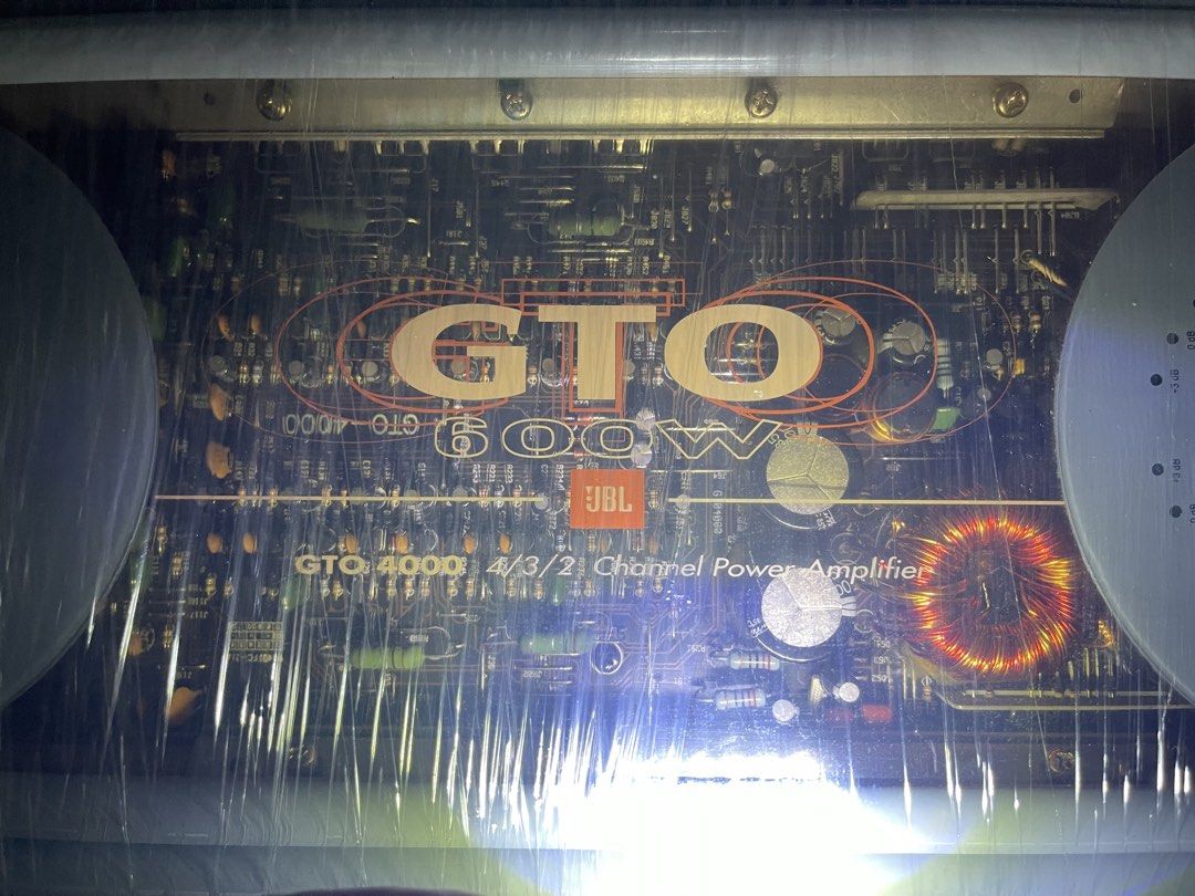 JBL GTO4000 600W (Category: Soundbars, Speakers & Amplifiers) located in Quezon City. Submitted by youneedretailtherapy (Listing ID 1464102905, Image 1). Description: JBL amplifier GTO4000 600W 4/3/2 channel operational modes 4 × 50W RMS @ 4Ω Tri-mode/bridged output 2 × 50w + 150w RMS for subwoofer ( or MAX 2 × 100w + 300w for subwoofer) 600W total peak Good as new No repair (warranty seal intact) No hidden issues 600w I have video working before