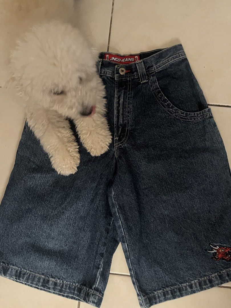 JNCO Dragon Big Pocket Jorts (Category: Shorts) located in Imus. Submitted by noojabez (Listing ID 1464008032, Image 2). Description: Very Good condition JNCO The denim isnt damaged and is still crispy af Color rate : 10/10 Condition : 10/10 Dimes : 26 W x 23 L Rlly dont wanna sell but if price is right u get it jnco,y2k, jorts, baggy .