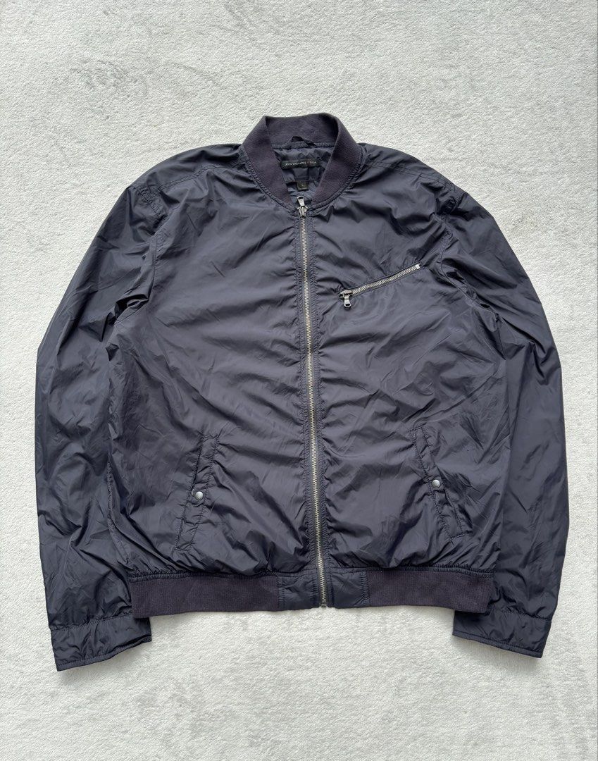 John Varvatos Rider Bomber Jacket (Lightweight) (Category: Coats, Jackets and Outerwear) located in Baguio. Submitted by thecollector2600 (Listing ID 1464137545, Image 1). Description: Large 23” x 26”.