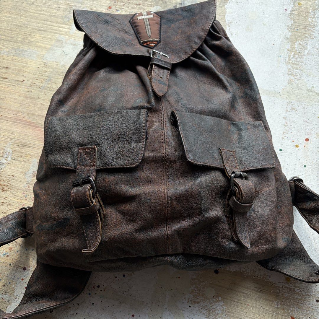 Jopej Coffin Sword Leather Backpack (Category: Backpacks) located in Manila. Submitted by stablesource (Listing ID 1464010736, Image 2). Description: Jopej Coffin Sword Leather Backpack No Inclusion Excellent Kindly Check All Details Before Purchase🤝.