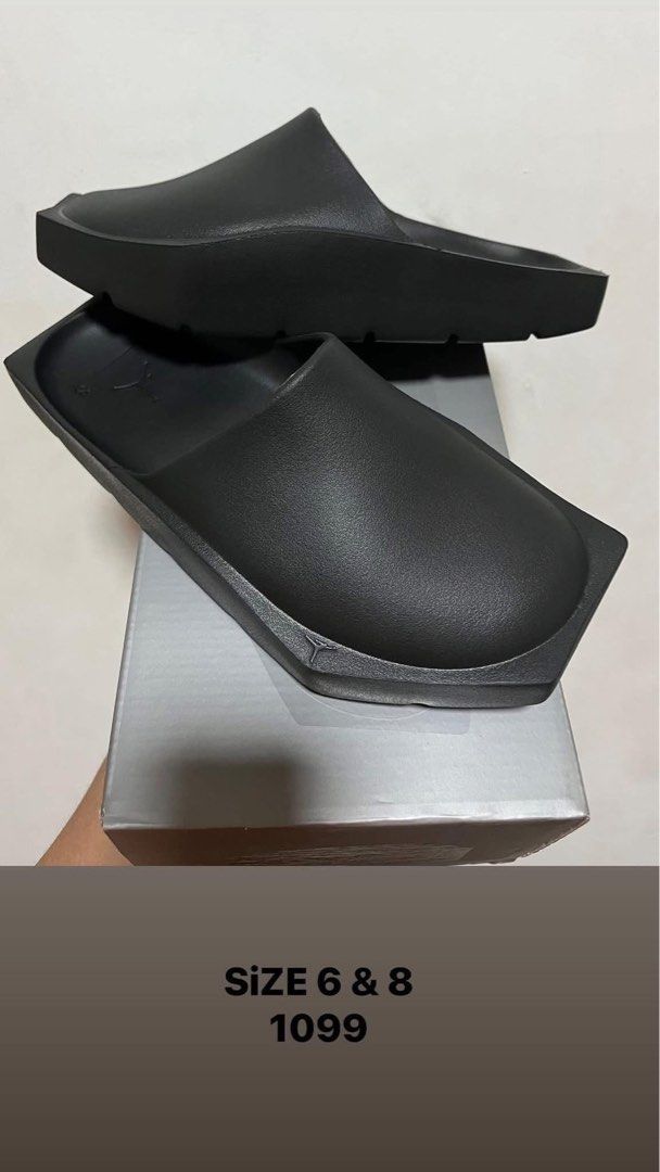 Jordan Slides Black Size 8 (Category: Slippers and slides) located in Pasay City. Submitted by iansaygo (Listing ID 1463945979, Image 1). Description: - Black Jordan slides - Available sizes: 6 and 8 - Perfect for comfortable and stylish everyday wear.