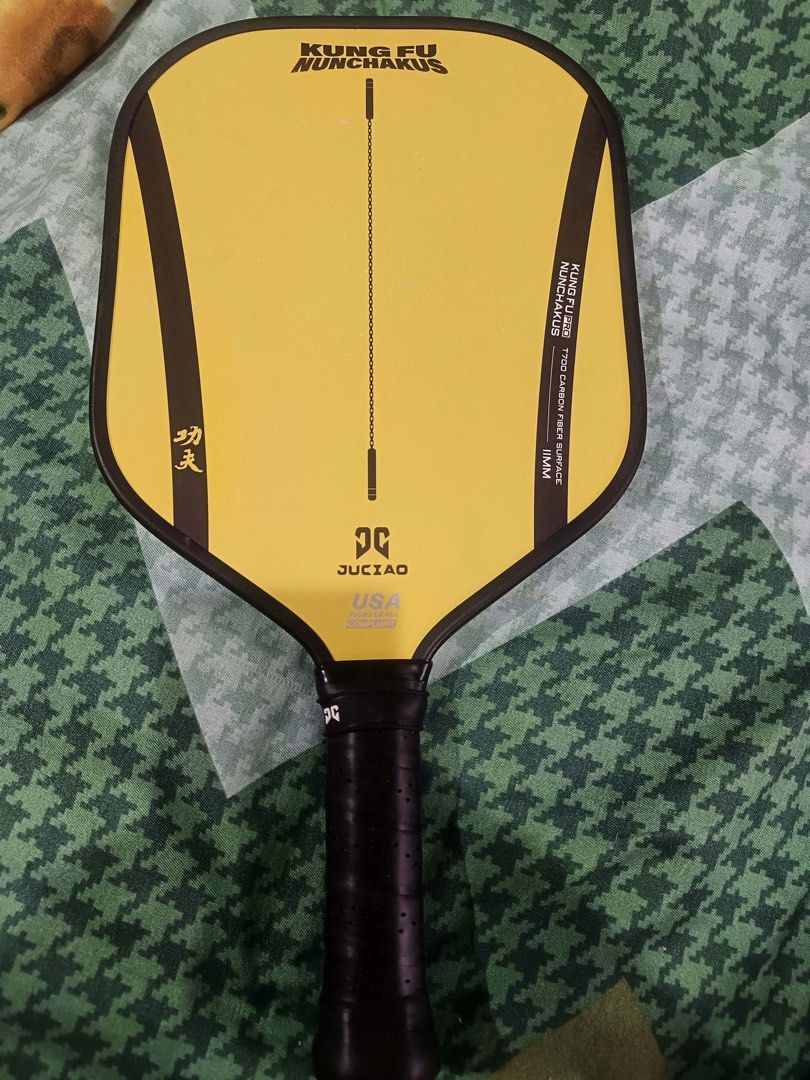 Juciao Kungfu Gen3 pickleball paddle (Category: Racket and Ball Sports) located in Ipil. Submitted by enchanted_pages (Listing ID 1463978835, Image 2). Description: -Like New, Used Twice since I have upgraded my paddle. -Free SF through TikTok checkout. -With complete inclusions. -DM for more pics. -Price is still negotiable..