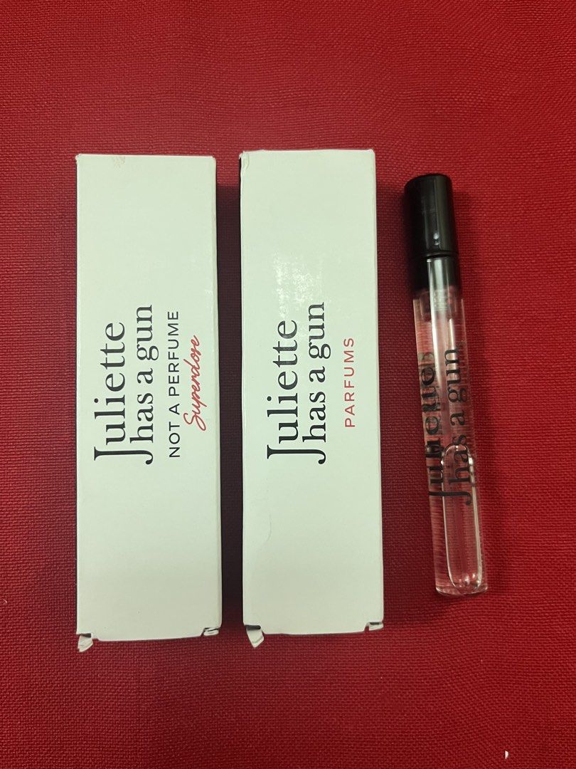 JULIETTE HAS A GUN (Category: Fragrance & Deodorants) located in Manila. Submitted by luxeclassyshop (Listing ID 1464007369, Image 3). Description: Scents available Vanilla vibes 1.7ml 1 MAGNOLIA BLISS 1.7ml 4 Superdose 1.7ml 1 Lust for sun 1.7ml 1.