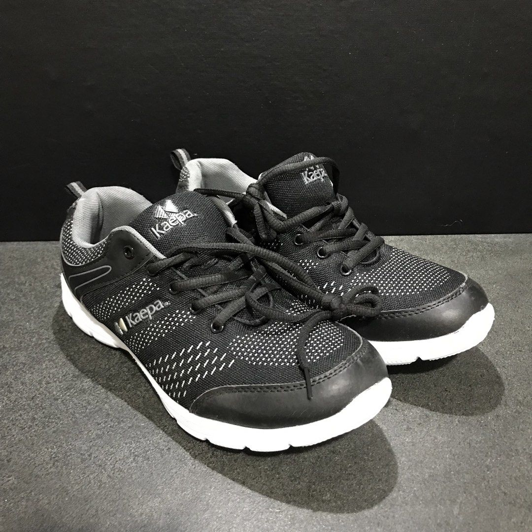 Kaepa Black Mesh Running Shoes (Category: Sneakers) located in Baao. Submitted by all.things.japan (Listing ID 1463986387, Image 2). Description: Size 9.0/10.00 -Black Kaepa sneakers with white soles - Breathable mesh upper - Secure lace-up closure - Ideal for running or everyday use - Comfortable and lightweight design - Shows minimal signs of wear.