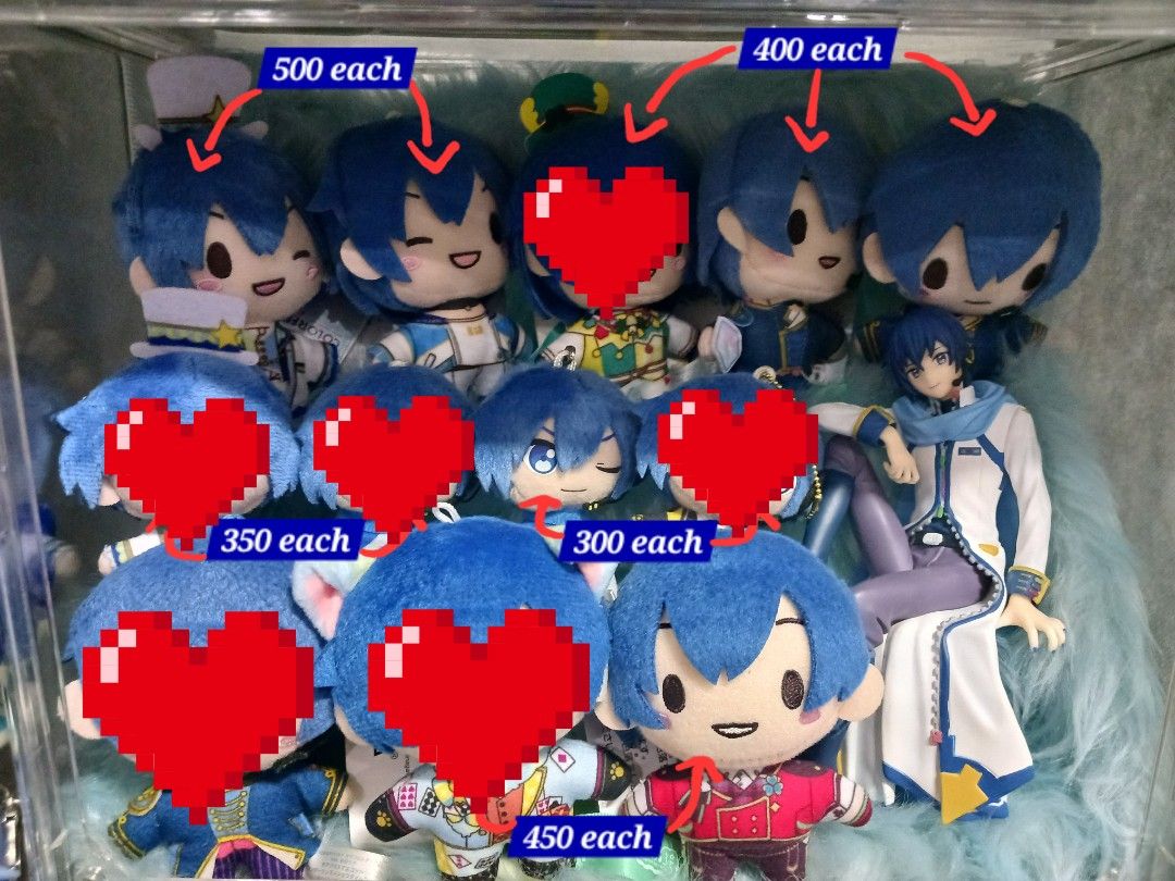 KAITO fuwa puchi plushies (Category: Plushies & Soft Toys) located in Caloocan City. Submitted by alspaceship (Listing ID 1461027285, Image 1). Description: helluuu, this will be the last batch of KAITO merch for saleee! pls adopt them 👉👈 price range: 300-500 each only 🥹 notes: 👇 PLS READ BEFORE CLAIMING 👇 - prices are indicated on the pictures (i based my pricing from the value i bought the plush, ganyan din mga price nung nabili ko sila + 