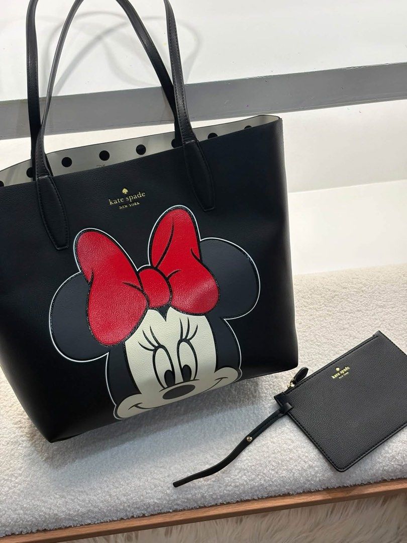 Kate S. Mickey Tote Bag (Category: Tote Bags) located in Manila. Submitted by aiman_sole5 (Listing ID 1464070917, Image 3). Description: ₱1,450 only perfect for your everyday essentials, office outfits, shopping dates, and casual lakads. ✨ ✔️ spacious interior ✔️ matching pouch included ✔️ elegant black finish limited stocks only! Secure yours now, mga sis. 🫶🏻 📍 Candelaria, Quezon 📍 Imus, Cavite - Lalamove available (same day delivery) - JNT 