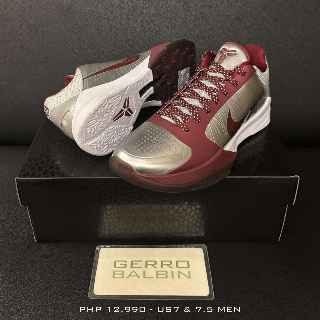 KOBE 5 ‘Lower Merion’ (Category: Sneakers) located in Taguig. Submitted by gerroofsneakercomplexph (Listing ID 1463943202, Image 1). Description: BRAND NEW US7 Men US8.5 Women.