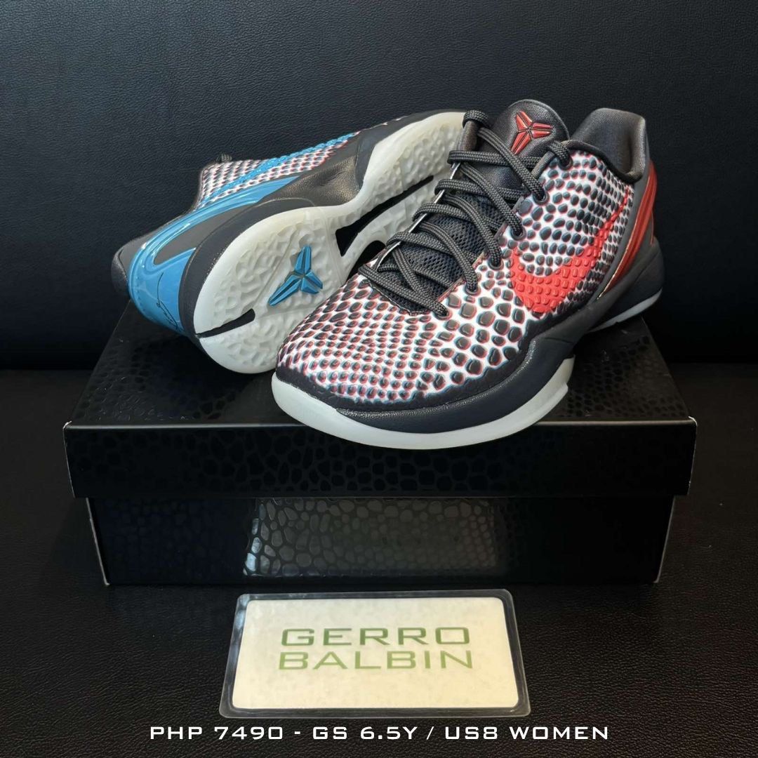 KOBE 6 ‘All-Star 3D’ GS (Category: Sneakers) located in Taguig. Submitted by gerroofsneakercomplexph (Listing ID 1463943322, Image 1). Description: BRAND NEW GS 6.5Y US 8 Women.