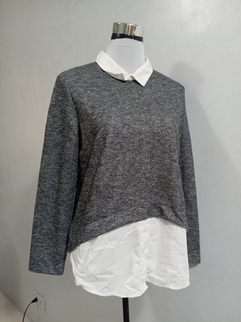 Korean style jacket (Category: Coats, Jackets and Outerwear) located in Paranaque City. Submitted by janella11 (Listing ID 1463970758, Image 2). Description: - Grey marled long sleeve sweater - Ideal for smart casual occasions - Easy to style and versatile.