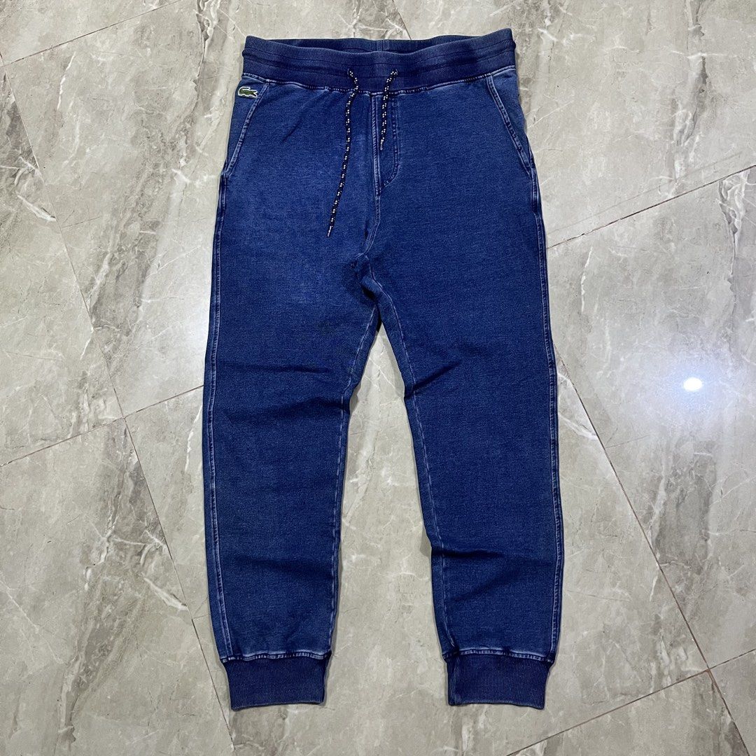 LACOSTE BLUE DENIM-STYLE JOGGER SWEAT PANTS (Category: Luxury Apparel) located in Marikina City. Submitted by arniejane23 (Listing ID 1464041125, Image 1). Description: LACOSTE BLUE DENIM-STYLE JOGGER SWEAT PANTS SIZE 5 ON TAG DIMENSION DIMENSION waistline - starting from 33 to 36 length - 39 NO ISSUE/NO FLAWS EXCELLENT CONDITION!! 📩📩📩 .