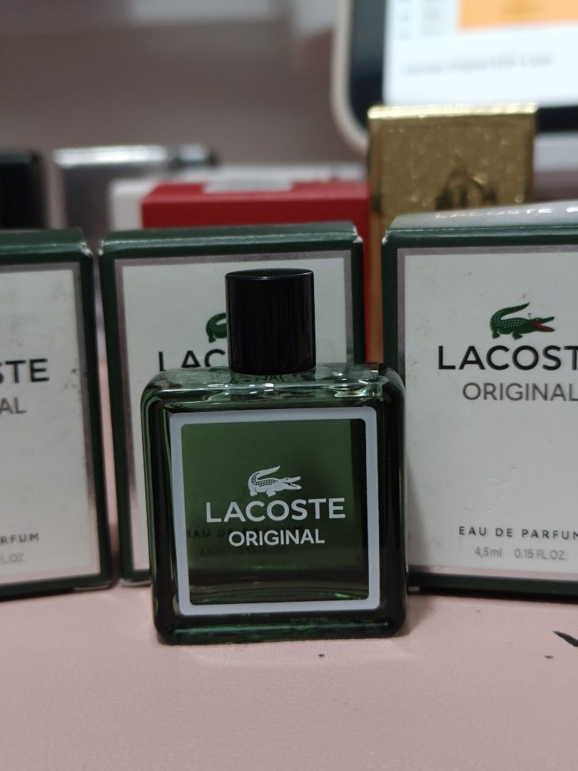 LACOSTE original EDP 4.5ml (Category: Fragrance & Deodorants) located in Rizal. Submitted by pinklemonade_ (Listing ID 1463982682, Image 1). Description: .
