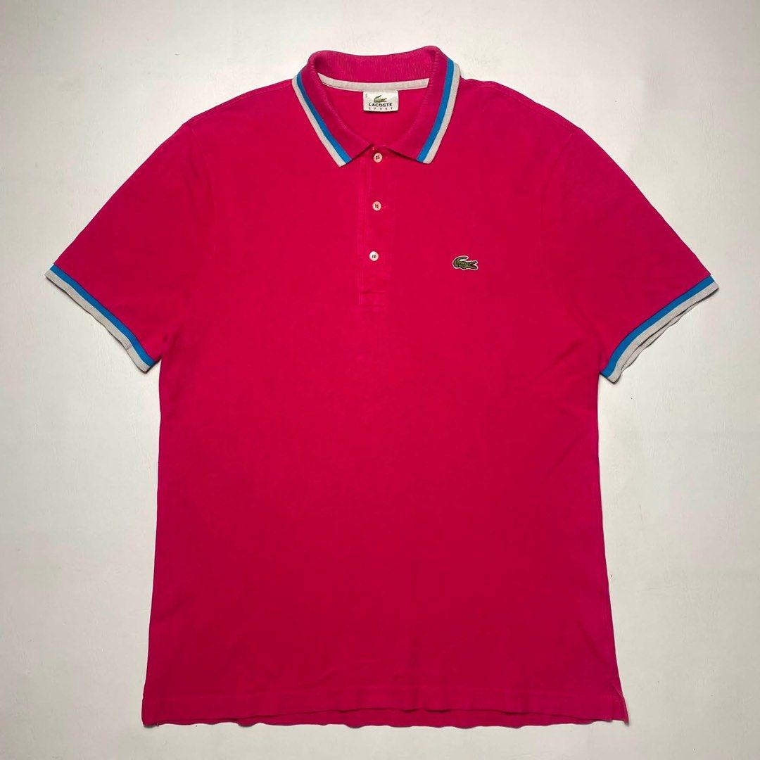 LACOSTE PINK POLO SHIRT (Category: Tshirts & Polo Shirts ) located in San Fernando. Submitted by upwear.ph (Listing ID 1464066157, Image 1). Description: LACOSTE PINK POLO SHIRT CONDITION : EXCELLENT SIZE : 5 DIMENSIONS: W20 x L27 ISSUE: NONE .