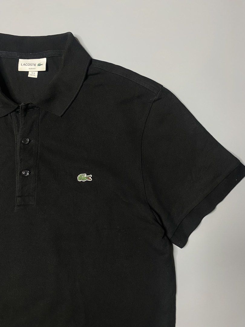 Lacoste Polo Shirt (Category: Tshirts & Polo Shirts ) located in Bago City. Submitted by jg_finds_ (Listing ID 1464006576, Image 3). Description: Size (6) on tag - XL slim fit Best fit M-L Dimensions: Width- 20 inches Length- 27 inches Authentic .