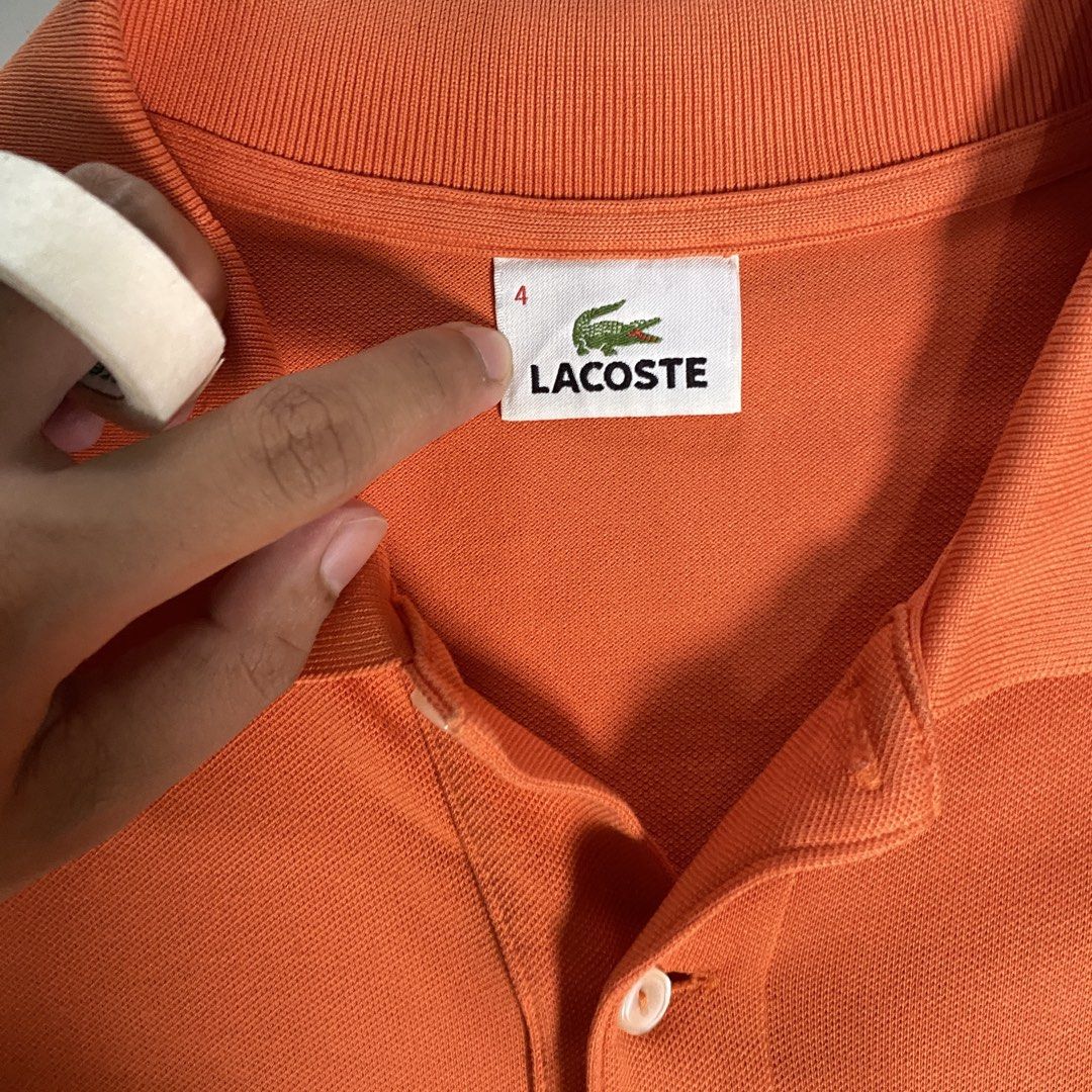 Lacoste polo shirt (Category: Tshirts & Polo Shirts ) located in Digos. Submitted by thriftnigoy (Listing ID 1464083135, Image 3). Description: LACOSTE PM📥 Dimes: inches Width 20 length: 27-28 Best fit medium - Excellent condition - color rate 9.5 - small ink stain not visible.
