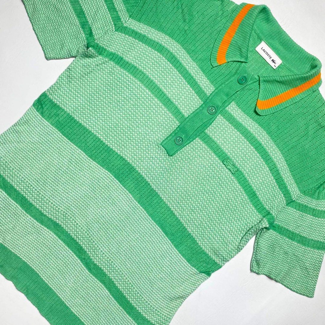 LACOSTE STRIPED KNIT POLO WOMENS. (Category: Tshirts & Polo Shirts ) located in San Fernando. Submitted by upwear.ph (Listing ID 1464059063, Image 2). Description: LACOSTE STRIPED KNIT POLO WOMENS. CONDITION : EXCELLENT SIZE : 40 DIMENSIONS: W18 x L23 ISSUE: NONE.