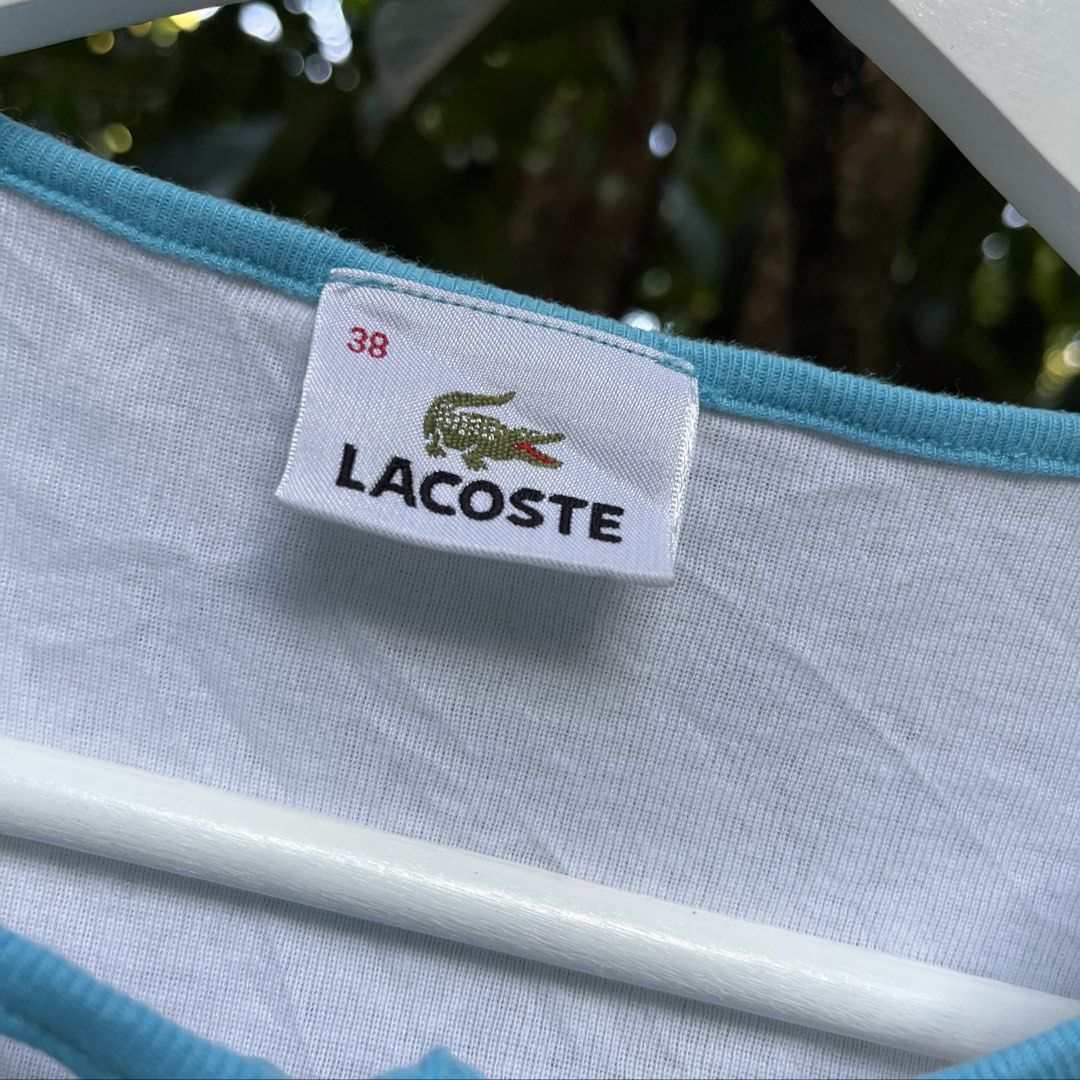 lacoste v neck tops (Category: Blouses) located in Malay. Submitted by oplt_dept. (Listing ID 1464032009, Image 3). Description: -as new condition -luxury essentials -size:38 -width:18 -length:23 -made in france.