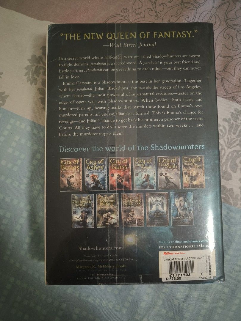 Lady Midnight by Cassandra Clare (Category: Storybooks) located in Manila. Submitted by rubyrose_02 (Listing ID 1464000840, Image 2). Description: Lady Midnight by Cassandra Clare - Paperback edition - Never read, still in original packaging RFS: Downsizing my collection MOP: GCash MOD: LBC / J&T.