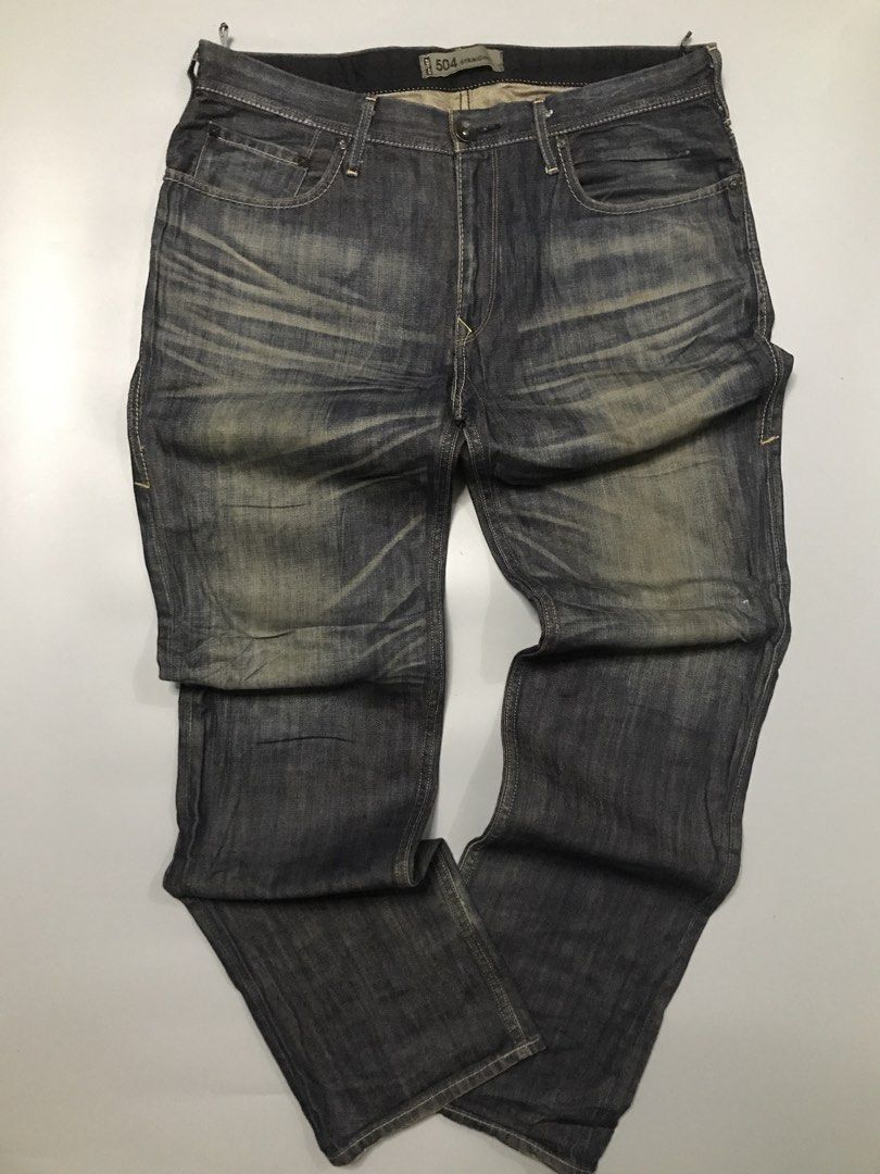 Levi's 504 Straight Jeans (Category: Jeans) located in Calbayog City. Submitted by luxtreetwear (Listing ID 1464094147, Image 1). Description: Levi's 504 Straight Jeans Good Condition 34-36 Waist 44 Length 9 Leg Hole Need Wash Location Calbayog City Samar.