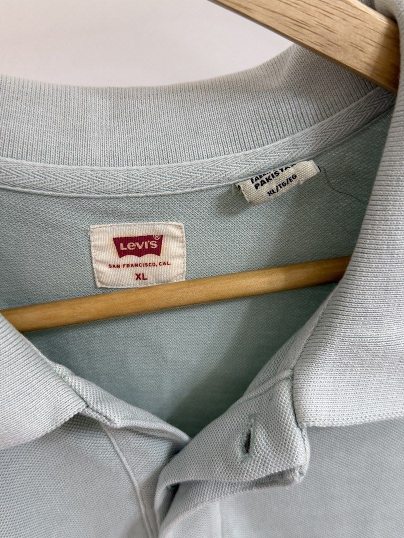 Levi's Polo Shirt XL Light Blue (Category: Tshirts & Polo Shirts ) located in Cebu City. Submitted by jnnwright (Listing ID 1464066564, Image 2). Description: - Classic Levi's polo shirt - Light blue color - Size XL - Made in Pakistan - Simple and comfortable for everyday wear - Great for casual outings or a relaxed look.